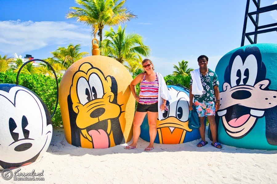 Laura and Jaylin at Mt. Rustmore on Castaway Cay