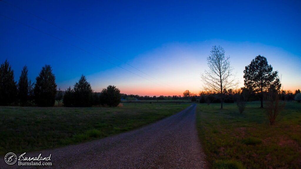 March sunset at our house