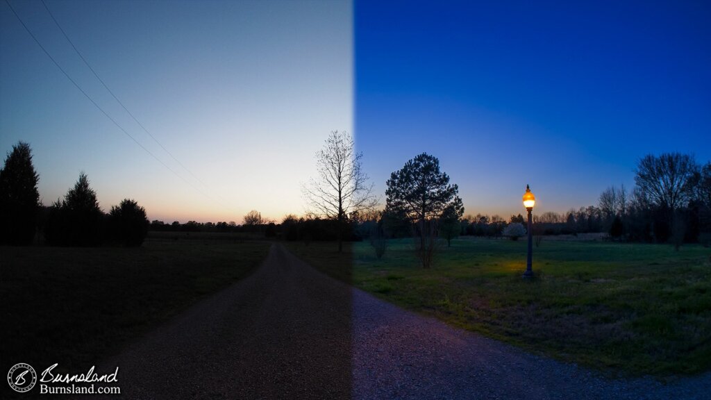 March Sunset before-and-after