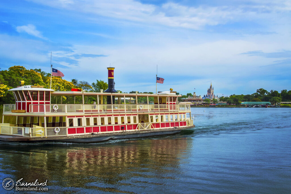 A Ferryboat and the Magic Kingdom at Walt Disney World