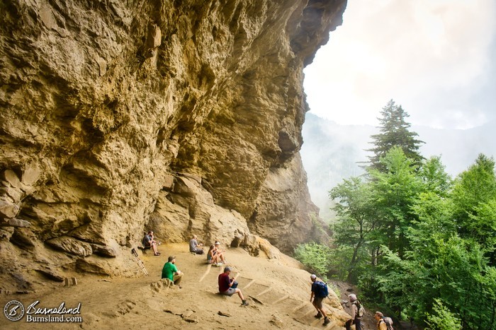 Resting people at Alum Cave Bluffs