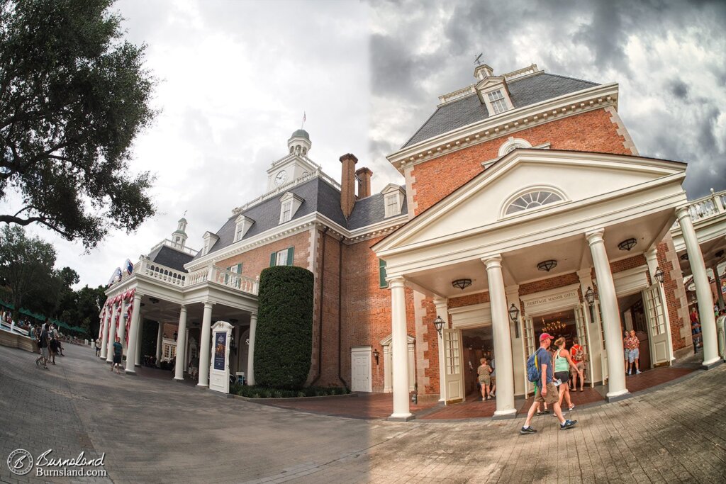 American Adventure at Epcot-before and after