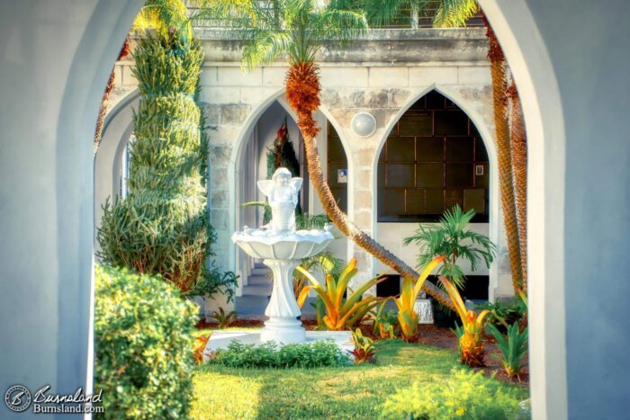 An angel fountain is found in the courtyard of Christ Church Cathedral in Nassau, Bahamas