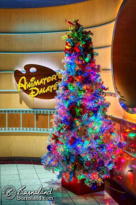 Animator's Palate Christmas Tree on a Disney Cruise