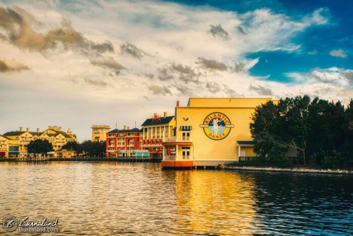 An interesting sky above Disney’s Boardwalk Resort at Walt Disney World from our vacation last summer.