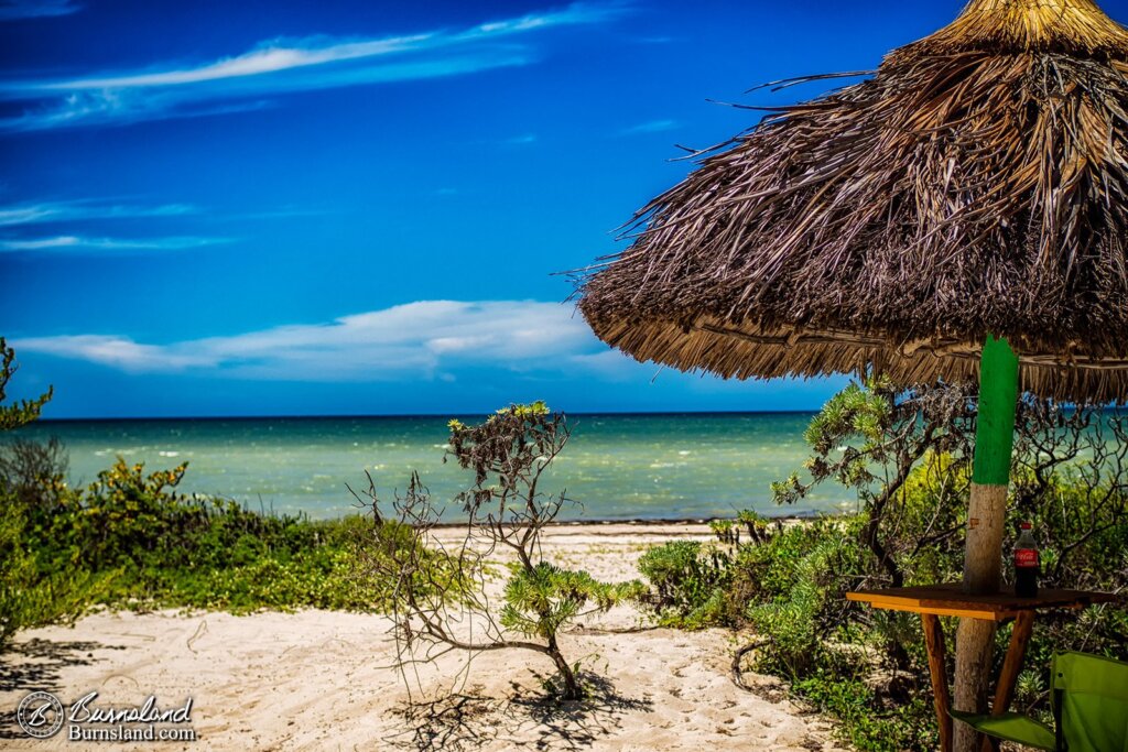 Umbrella at Xcambo Beach-1600