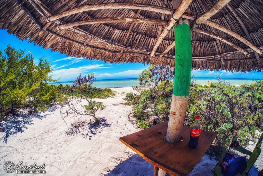 A Perfect Day and a Coke Under a Beach Umbrella in Mexico