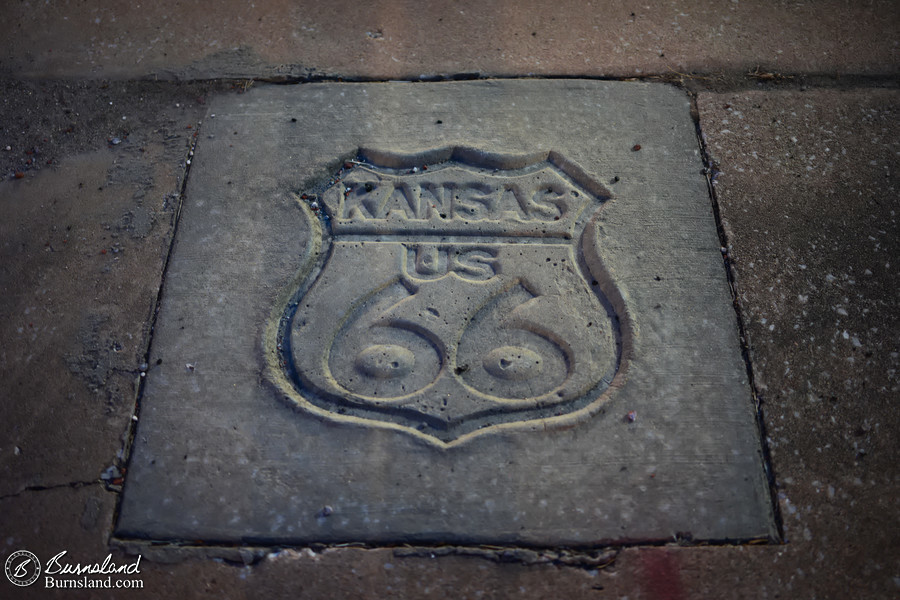 Route 66 sidewalk marker