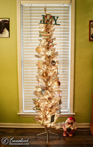 A beach-themed Christmas tree in our bedroom