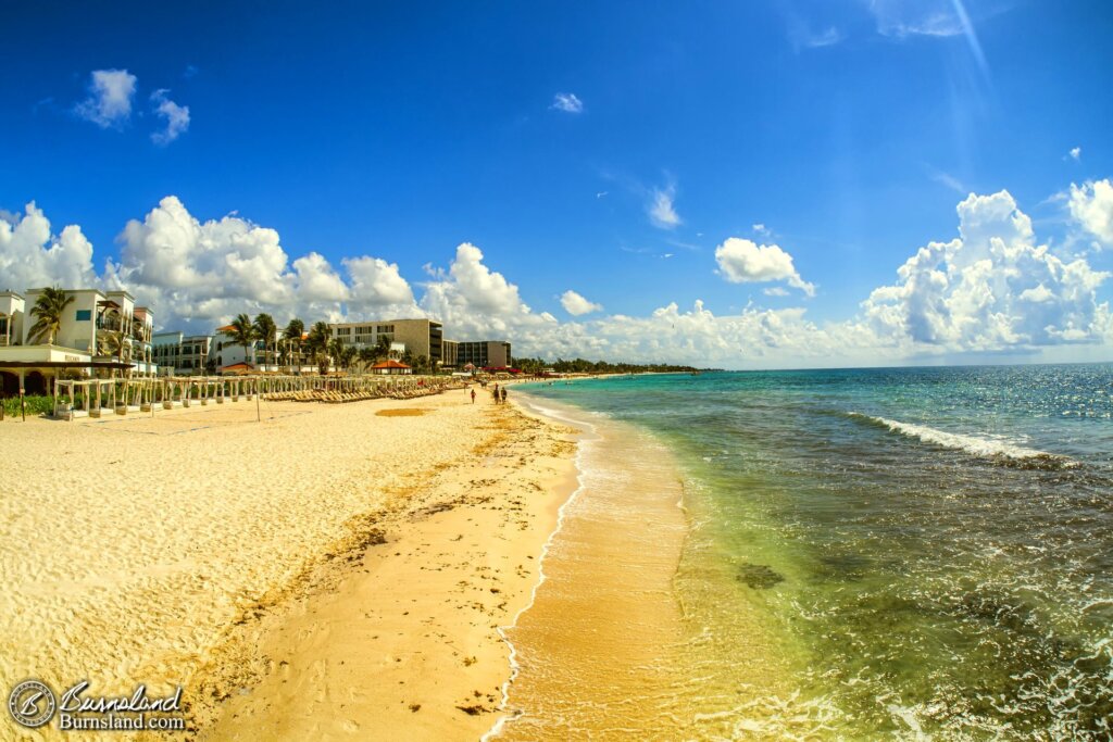 The beach at Playa del Carmen in Mexico