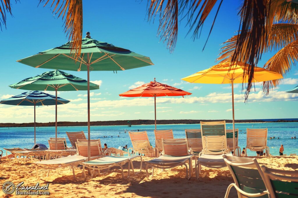 Beach Umbrellas on Castaway Cay