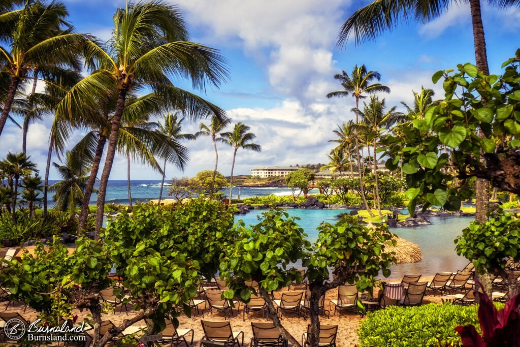 Beach views at the Grand Hyatt Resort in Kauaʻi