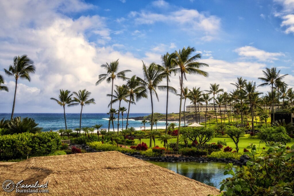 Beach views at the Grand Hyatt Resort in Kauai