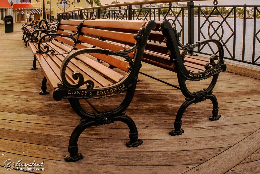 Benches at Disney’s Boardwalk Resort