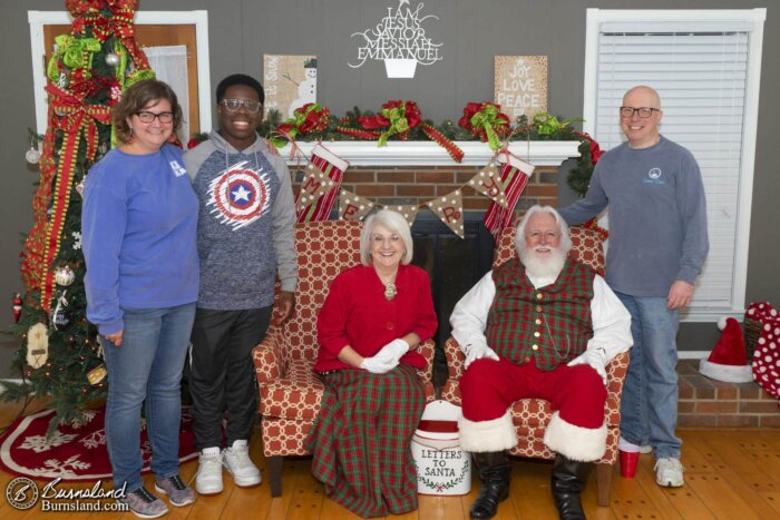 Our family with Santa Claus and Mrs. Claus for 2019