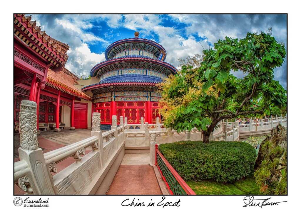 The Hall of Prayer for Good Harvests, found in China in Epcot’s World Showcase at Walt Disney World, is a colorful recreation of one of the famous temples at the Temple of Heaven complex in China. Read all about it at Burnsland.