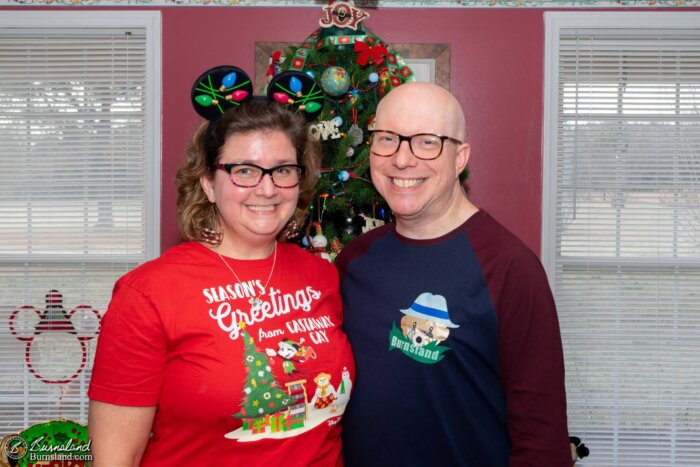 Steve and Laura and the Christmas tree