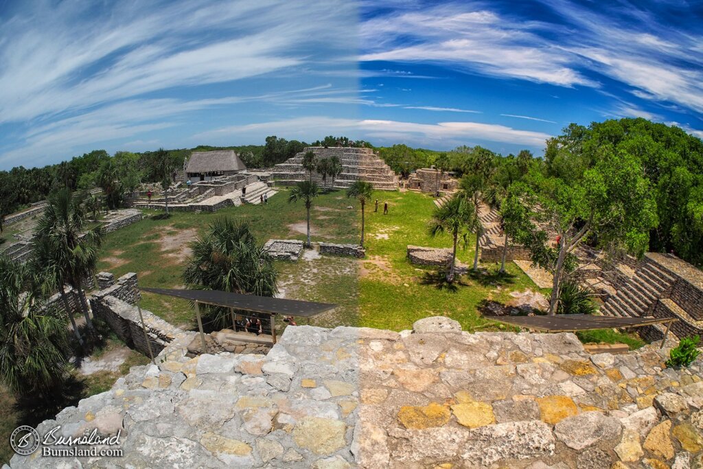 climbing-the-mayan-ruins-at-xcambo-beforeafter