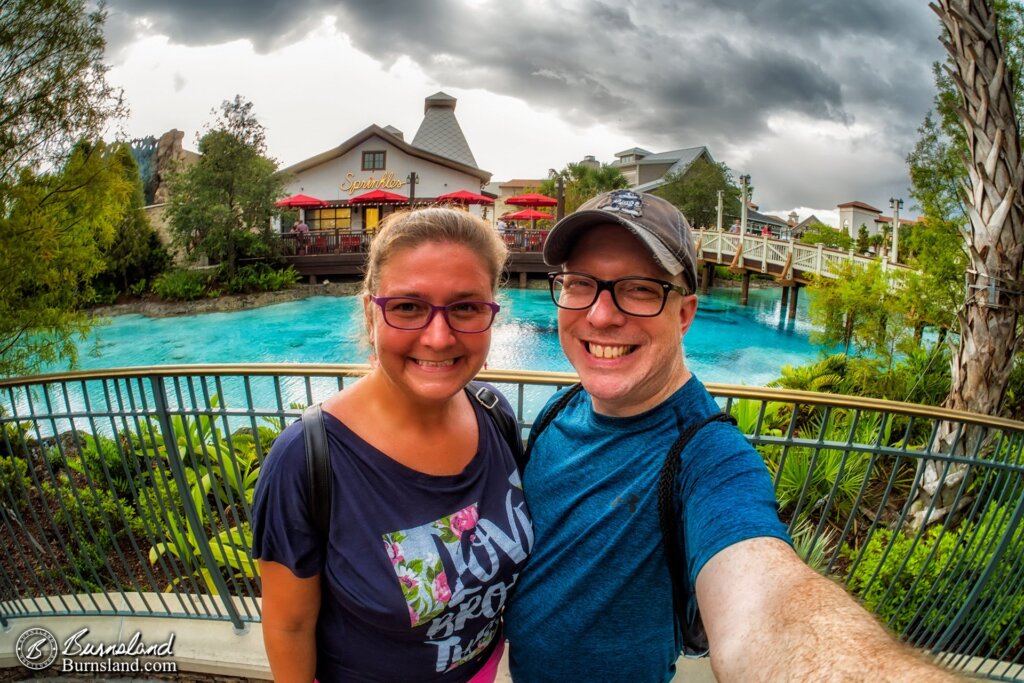 Laura and Steve and Clouds Above Disney Springs at Walt Disney World