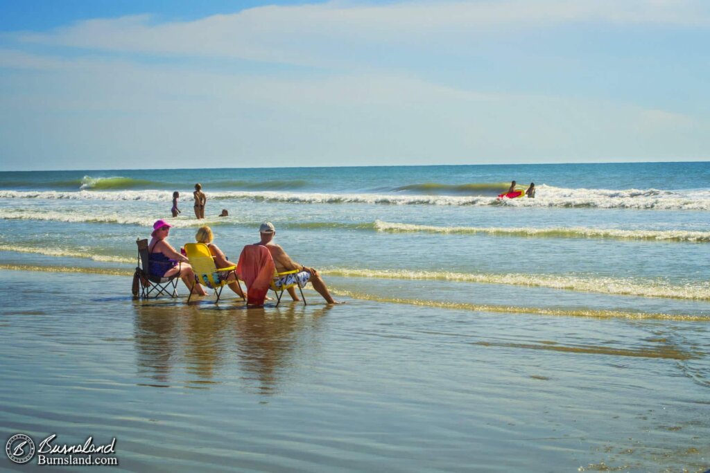 Conversation in the Ocean at Cocoa Beach, Florida