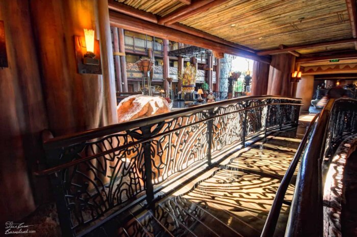 Walkway through the Animal Kingdom Lodge at Walt Disney World