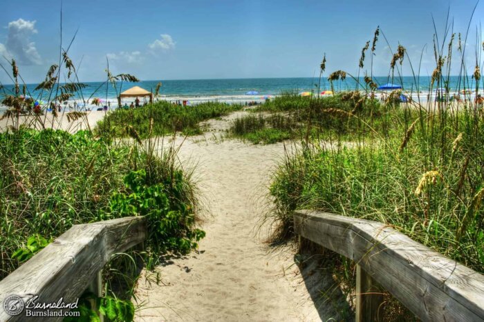 Beach walkway at Cocoa Beach, Florida