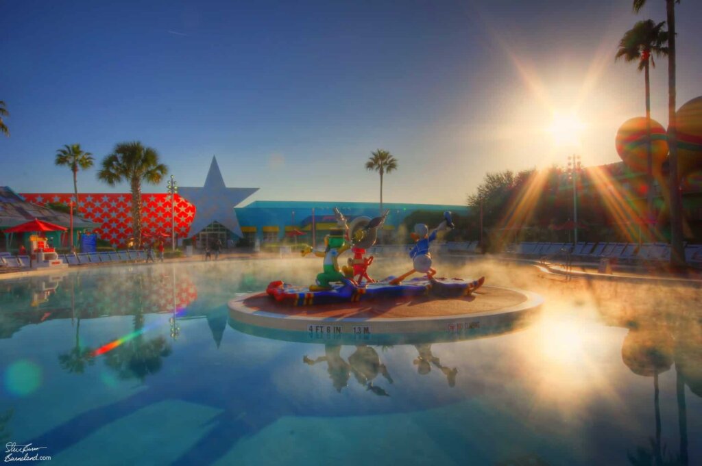 Thre Caballeros at the Calypso Pool at the All-Star Music Resort at Walt Disney World