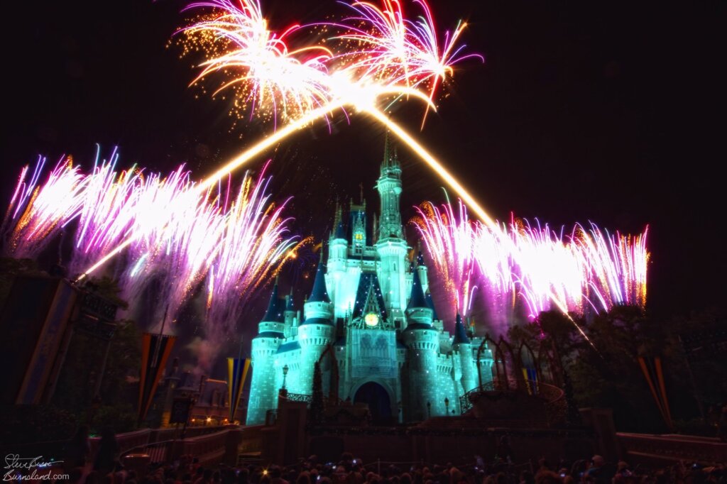 Holiday Wishes fireworks in the Magic Kingdom at Walt Disney World