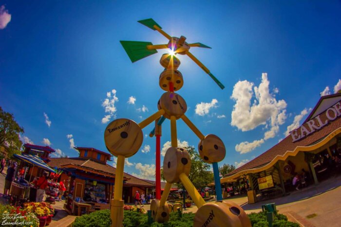 Giant Tinkertoys in Downtown Disney at Walt Disney World