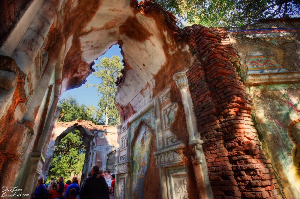 Temple ruins in the Maharajah Jungle Trek in Disney’s Animal Kingdom at Walt Disney World