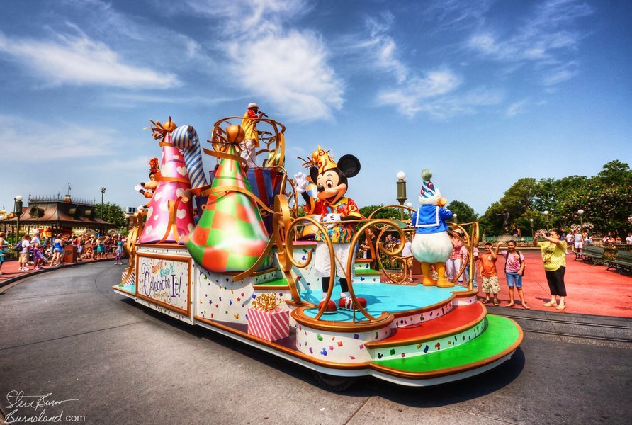 Mickey Mouse from Walt Disney World’s Magic Kingdom in the “Move It! Shake It! Celebrate It!” parade