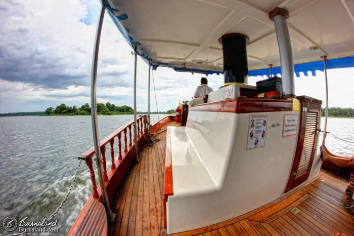 On a boat on Bay Lake at Walt Disney World