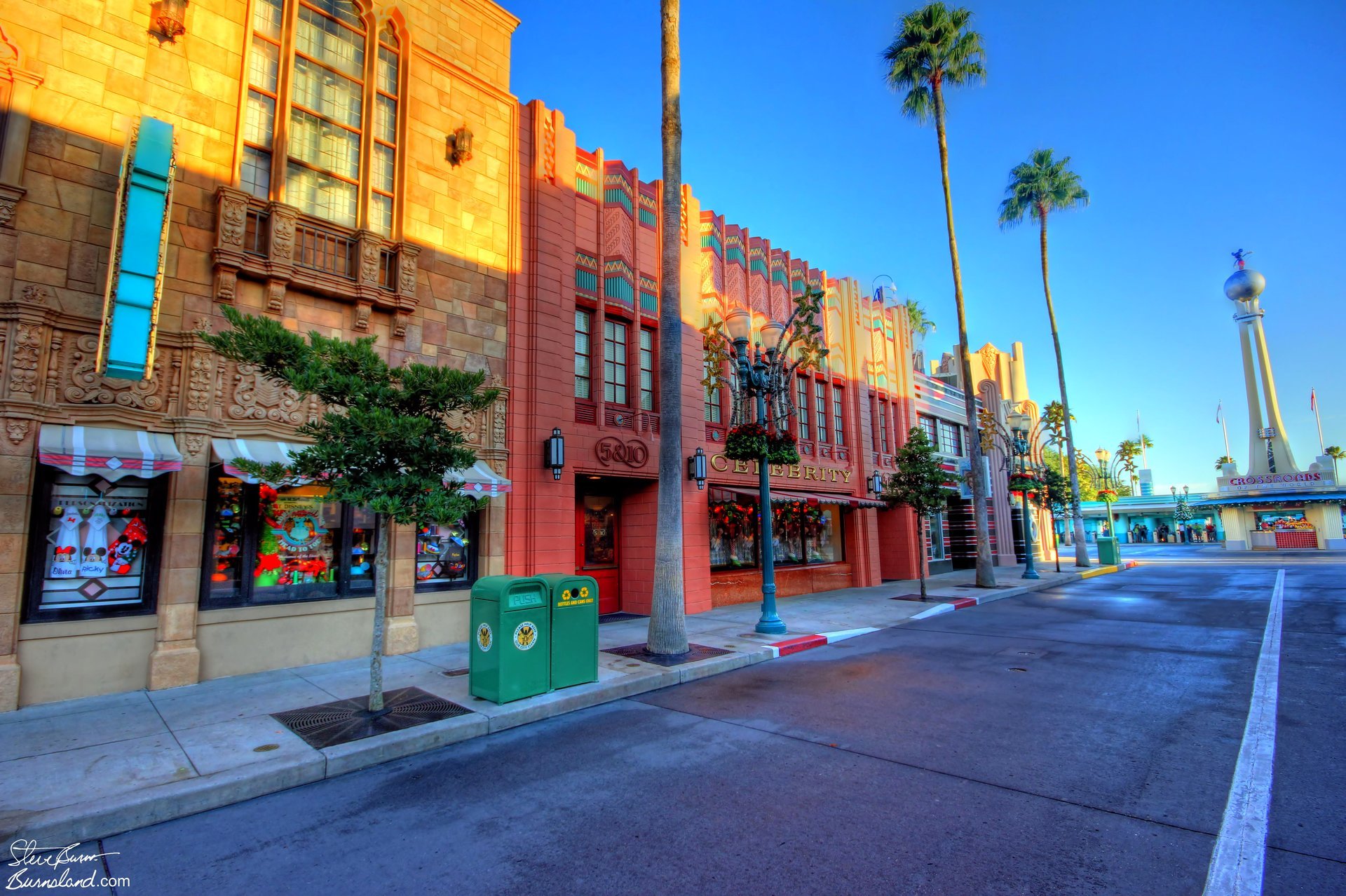 Sunrise on Hollywood Boulevard at Disney’s Hollywood Studios at Walt Disney World in Florida