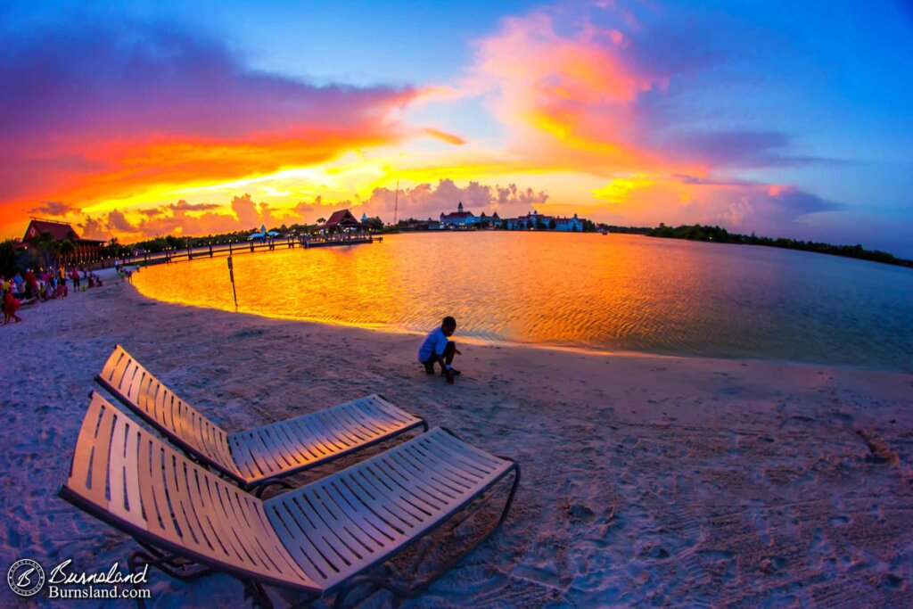 Sunset at Seven Seas Lagoon at Walt Disney World