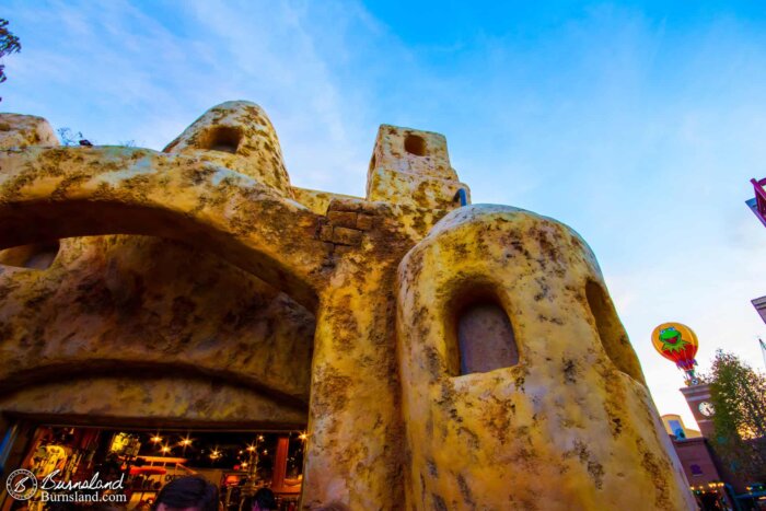 Tatooine Traders sits at the exit of Star Tours at Disney’s Hollywood Studios with Kermit the Frog close by