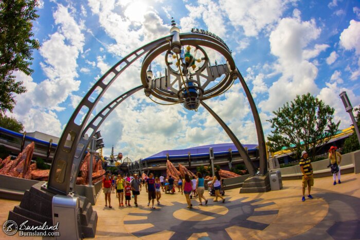 Tomorrowland entrance in the Magic Kingdom at Walt Disney World