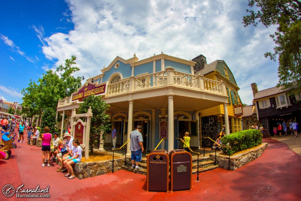 Diamond Horseshoe and Trash Cans in Frontierland in the Magic Kingdom at Walt Disney World