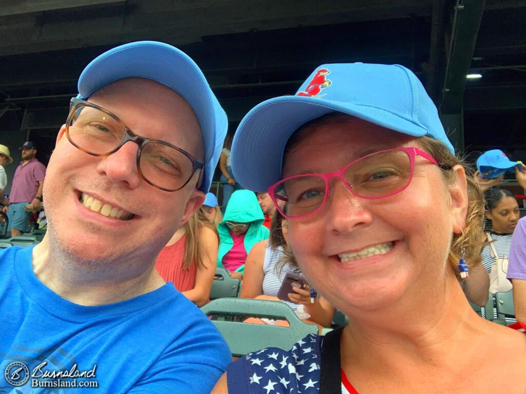 Redbirds Caps at the baseball game