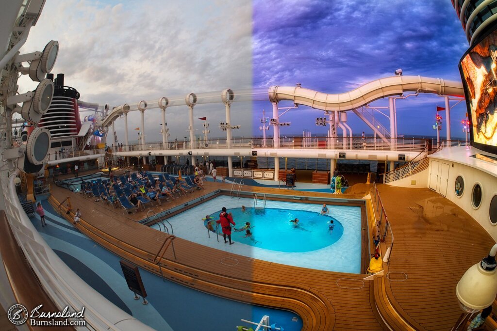 Disney Dream and Lavender Sky - before and after