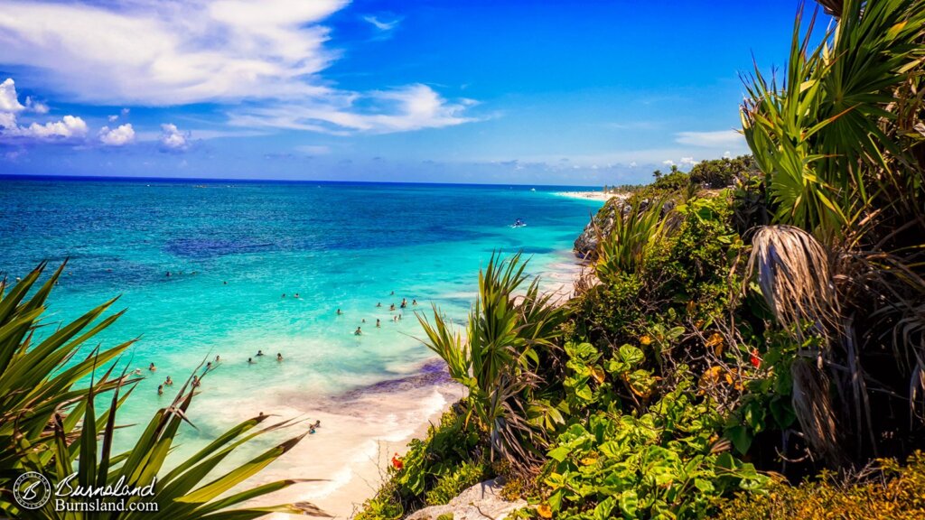 The beach at Tulum in Mexico