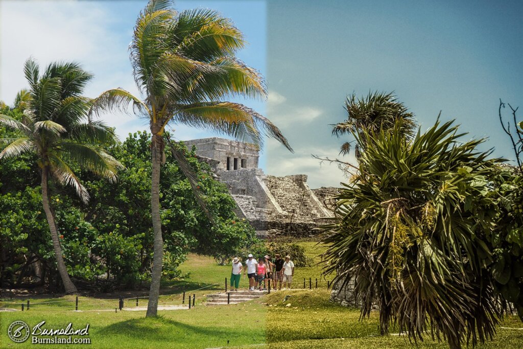 El Castillo at Tulum - before and after