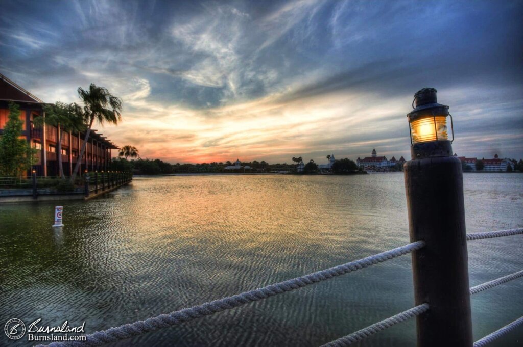 Evening at Seven Seas Lagoon at Walt Disney World