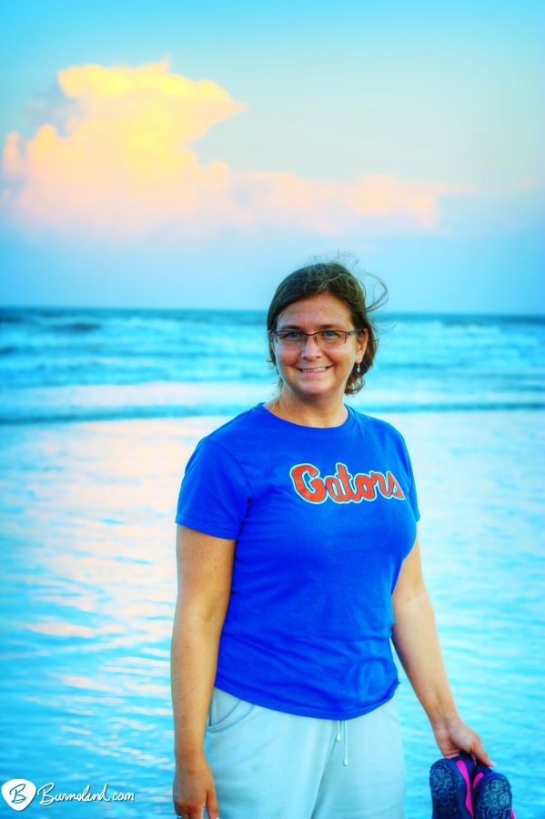 Evening at the beach at Cocoa Beach, Florida