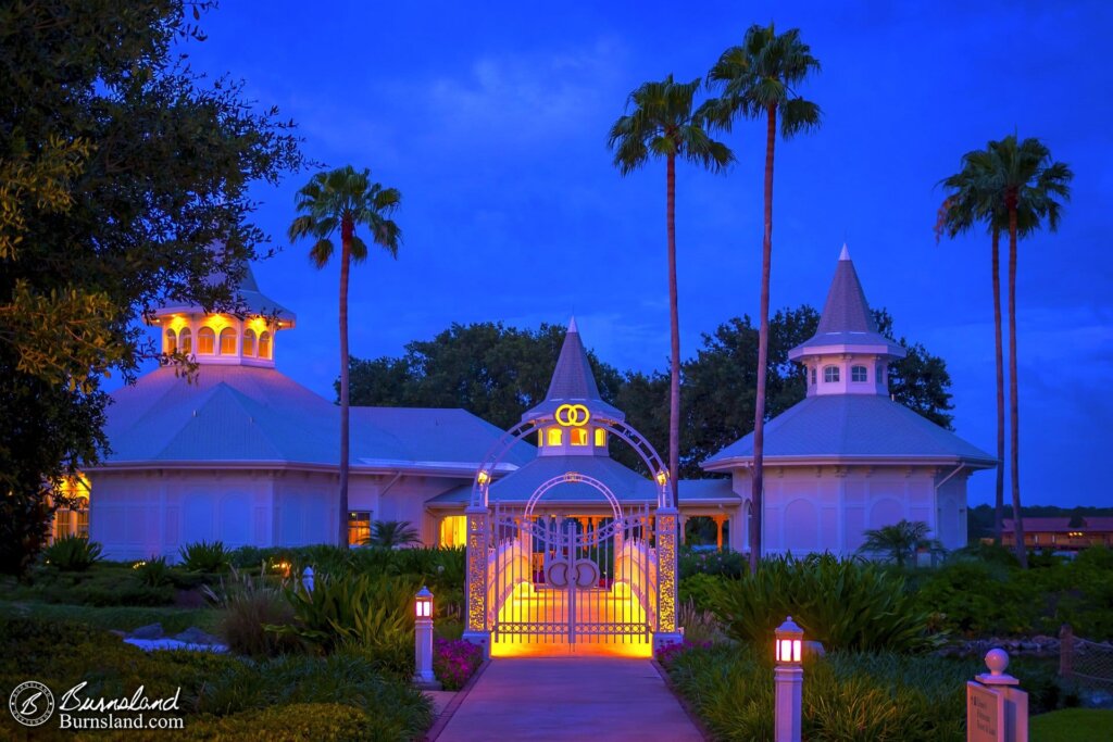 Evening at the Walt Disney World Wedding Pavilion