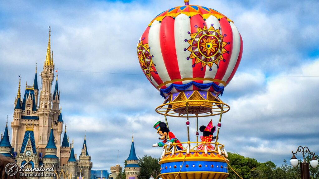 Mickey Mouse in the Festival of Fantasy Parade in the Magic Kingdom at Walt Disney World