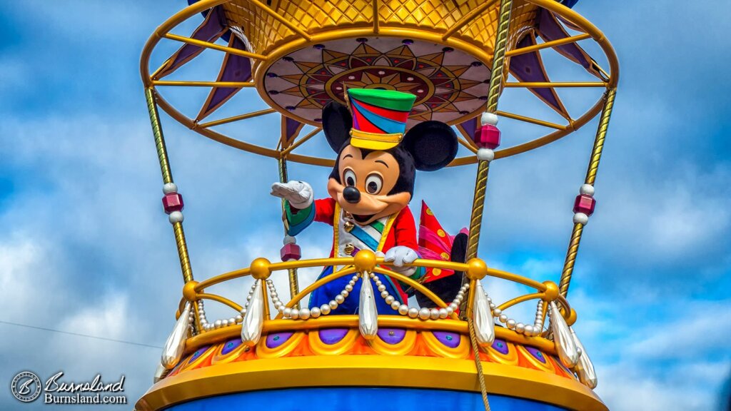 Mickey Mouse in the Festival of Fantasy Parade in the Magic Kingdom at Walt Disney World