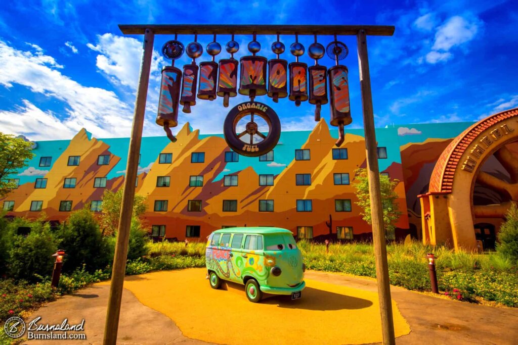 Fillmore serves up his Organic Fuel at the Art of Animation Resort at Walt Disney World