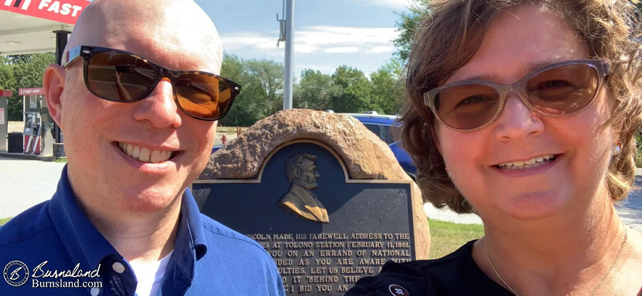 At the location of Abraham Lincoln’s speech in Tolono, Illinois