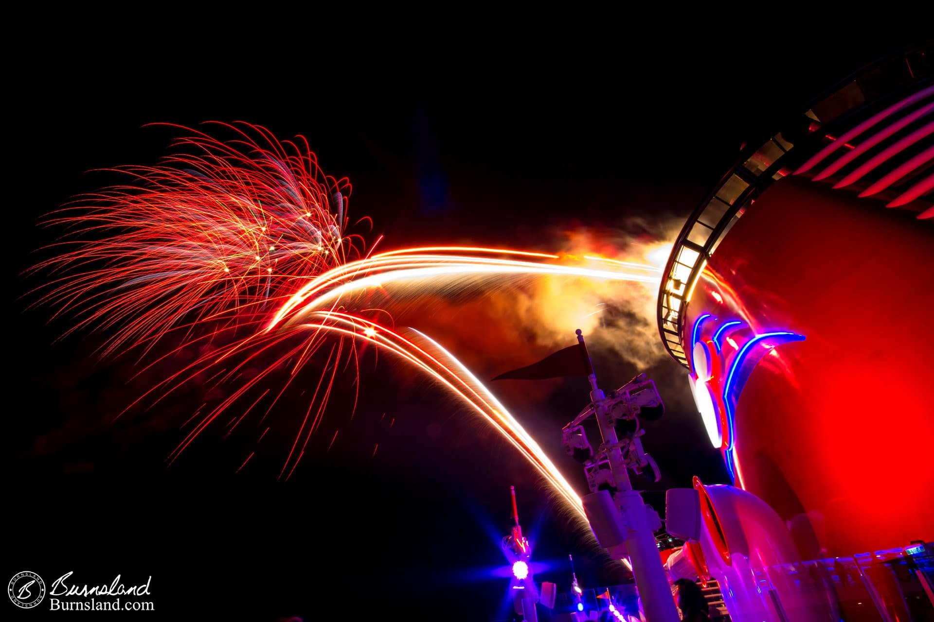 fireworks at sea on the disney dream