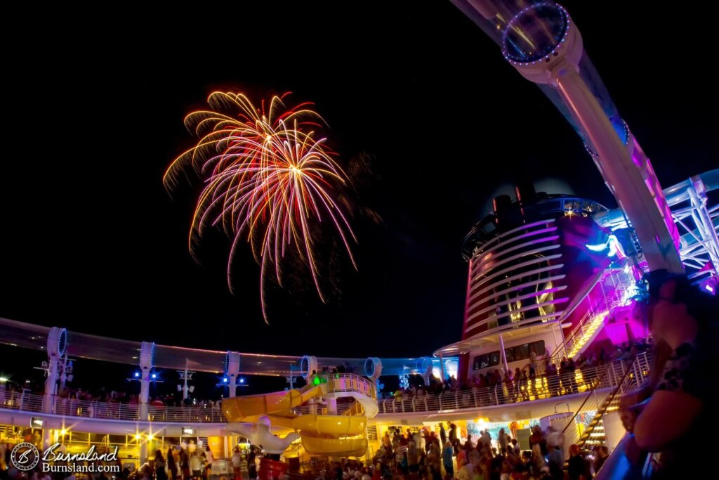 Fireworks on the Disney Cruise